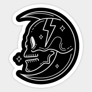 Skull moon Sticker